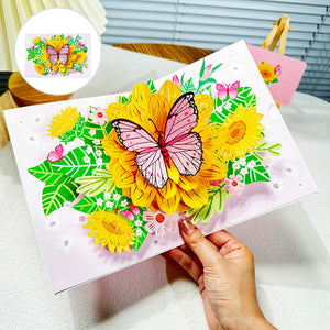 3D Handmade Flower Greeting3D handgemaakte bloem wenskaart Card