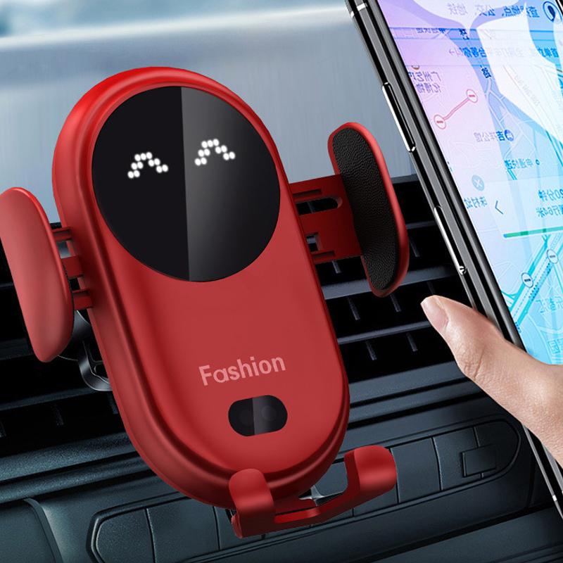 Slimme draadloze Auto- detectie telefoonhouder oplader