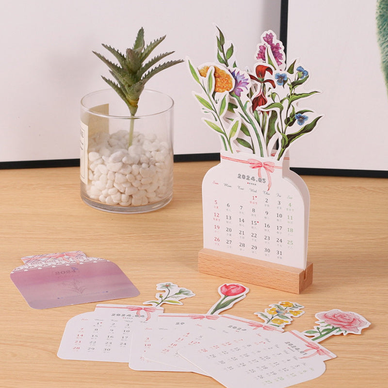 Bureaukalender Bloomy Flowers 2024