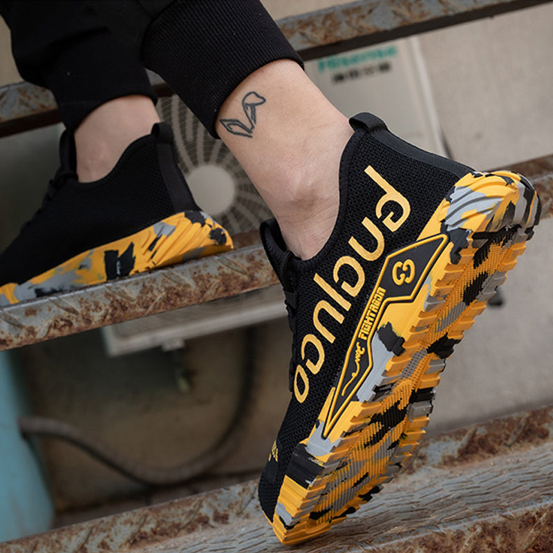 Ademende lichtgewicht sneakers met stalen neus