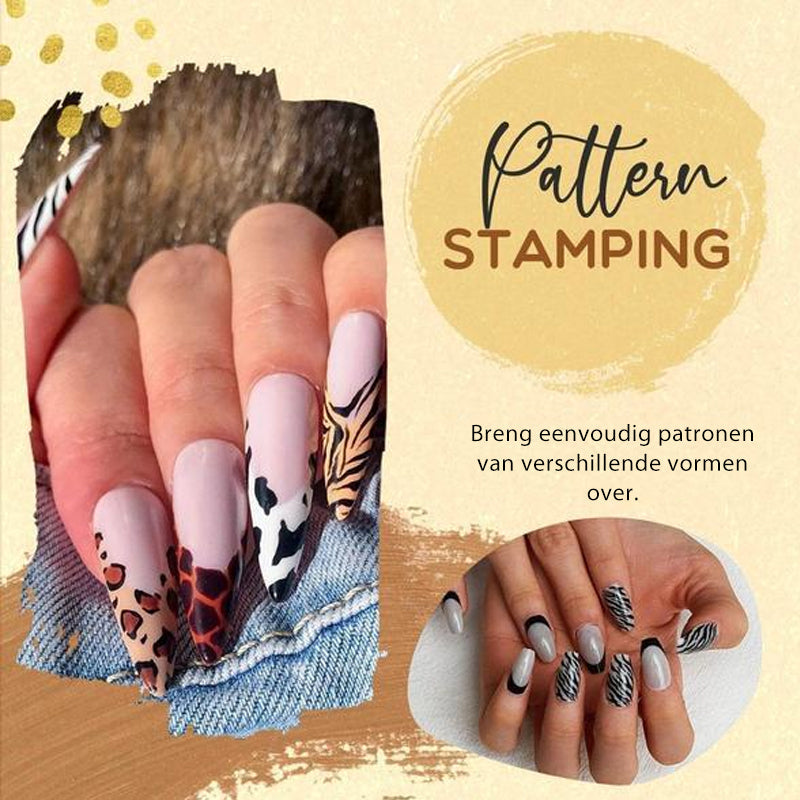 Nagel Kunst Stickers Stempelset