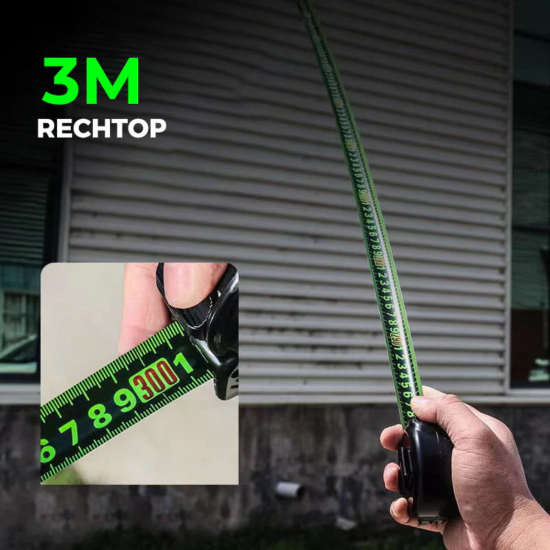 Fluorescerend stalen meetlint