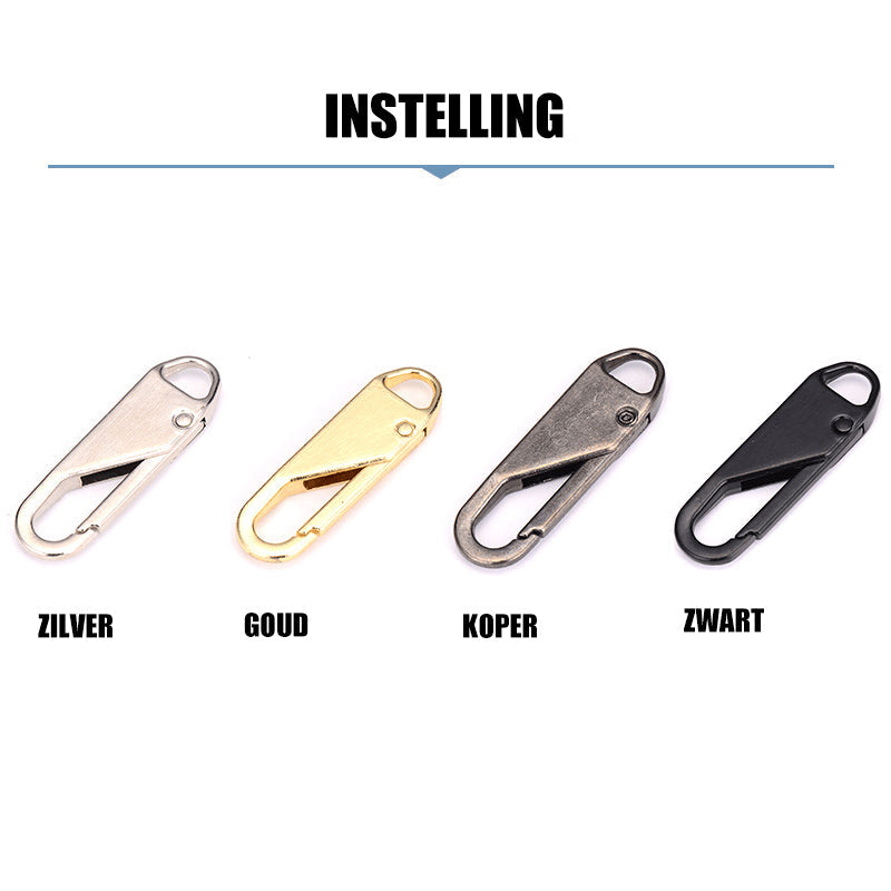 Universele metalen ritssluiting