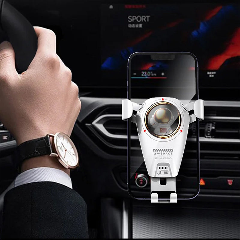 Astronaut zwaartekracht telefoon navigatie beugel