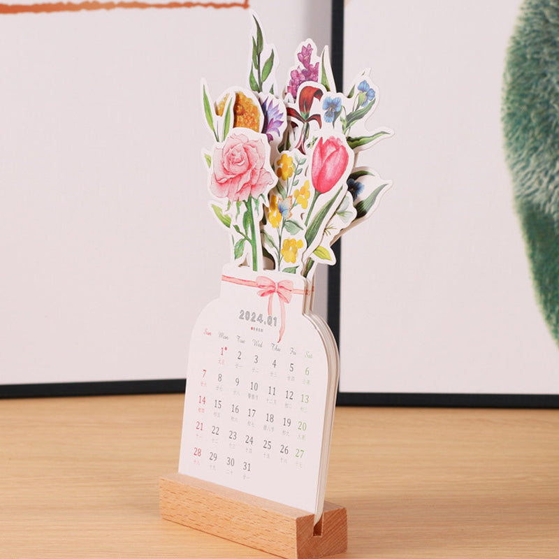 Bureaukalender Bloomy Flowers 2024