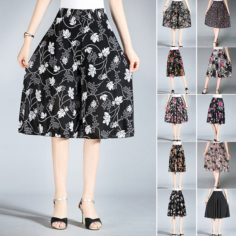 Culottes met wijde pijpen voor dames in vintage stijl
