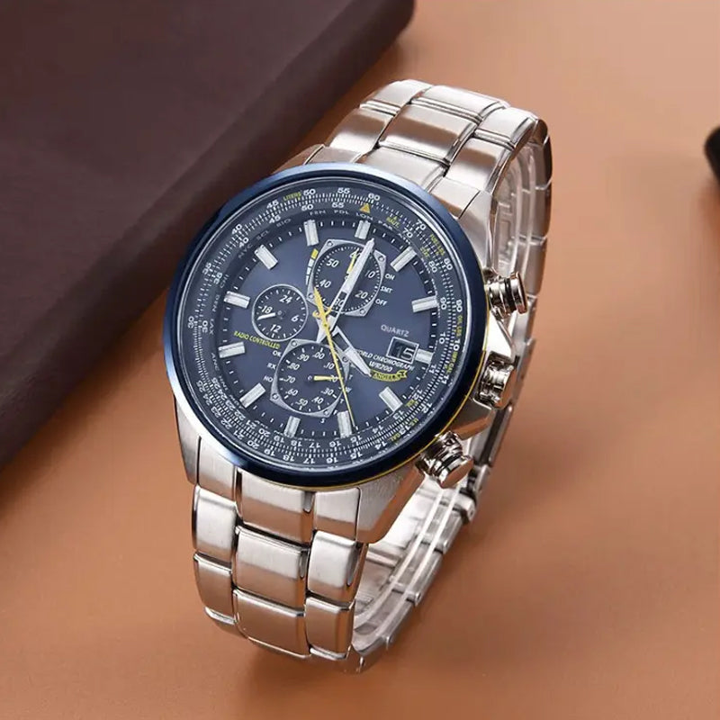 Multifunctioneel quartz herenhorloge