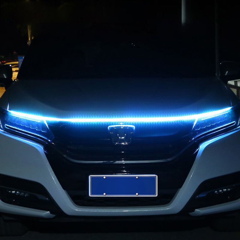 Dynamische LED-strip voor autokap
