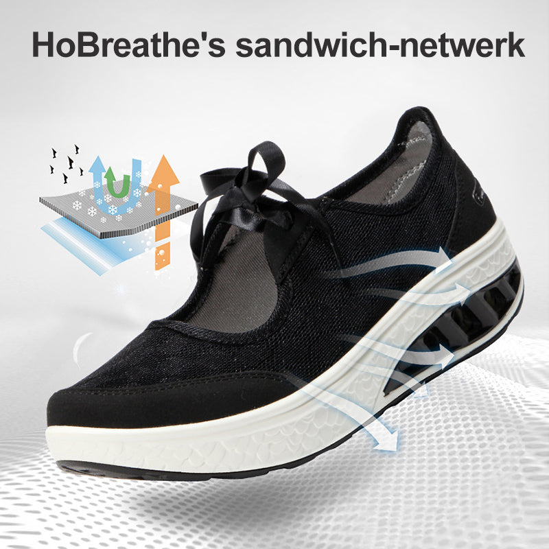 Dames lente schoenen slip op platform