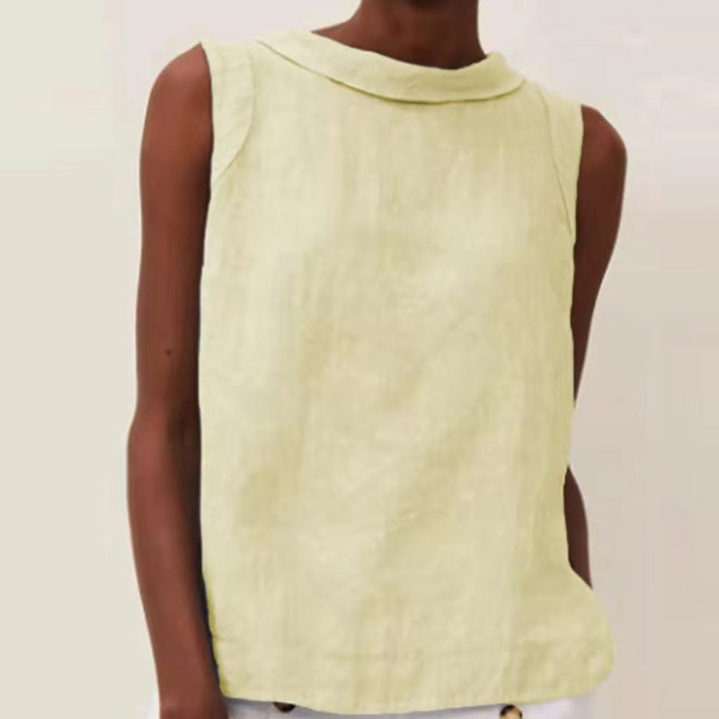Casual mouwloze tanktop in effen kleur