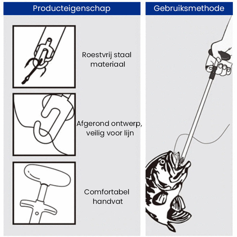 Gemakkelijke vishaakverwijderaar