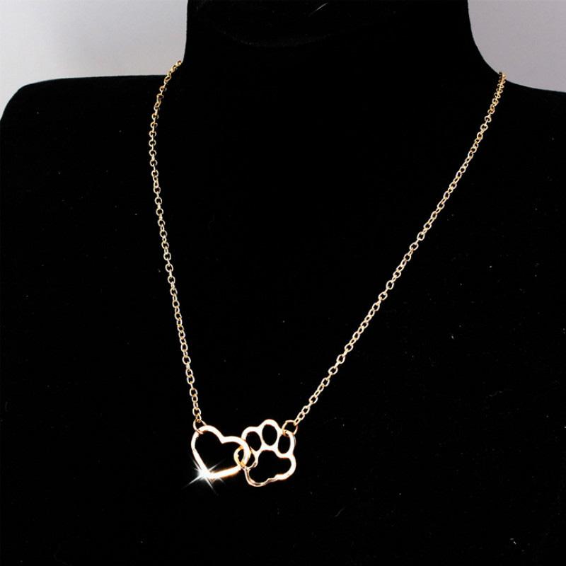 Hond poot hart hanger ketting