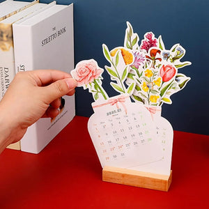 Bureaukalender Bloomy Flowers 2024