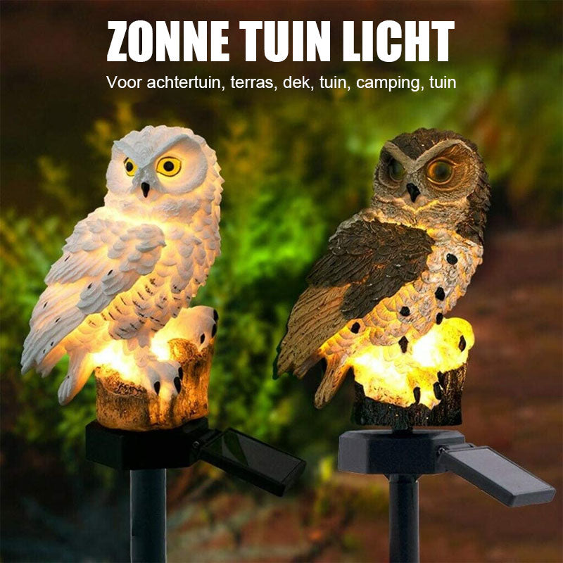Solar uil vormige lichten outdoor tuin licht