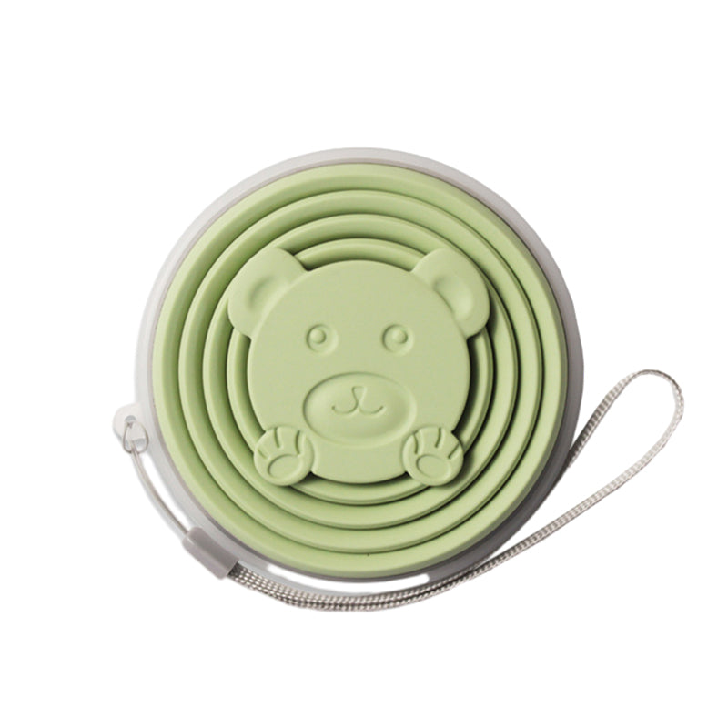 Draagbare siliconen beker voor op reis