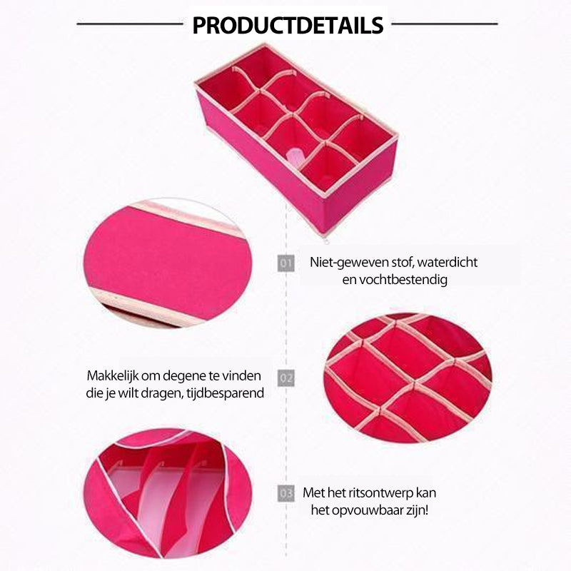 Opvouwbare kastondergoedorganizer (4 foto's / 1 set)