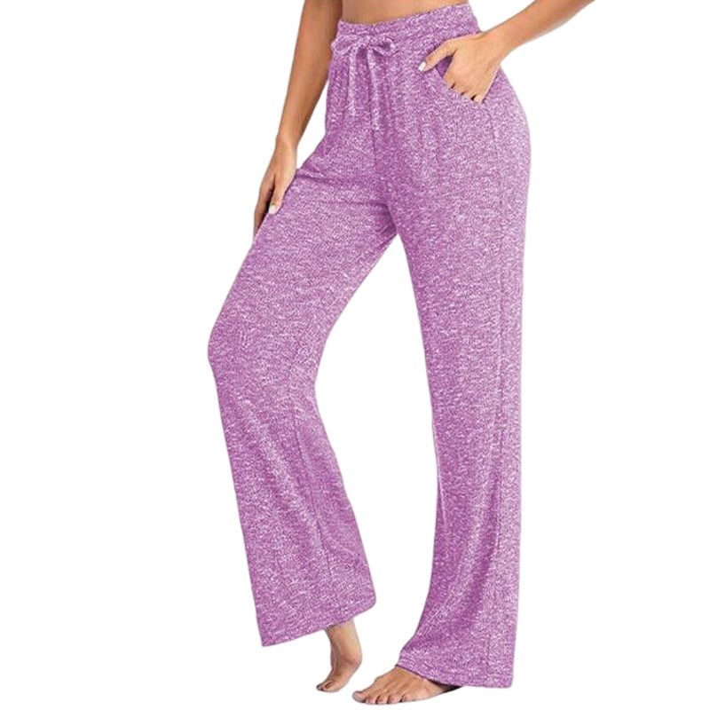 Casual broek met wijde pijpen