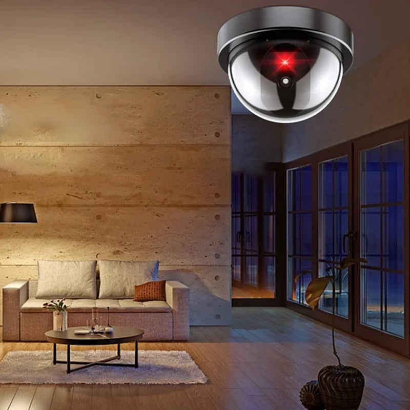 Gesimuleerde nep-beveiligingscamera met rood licht