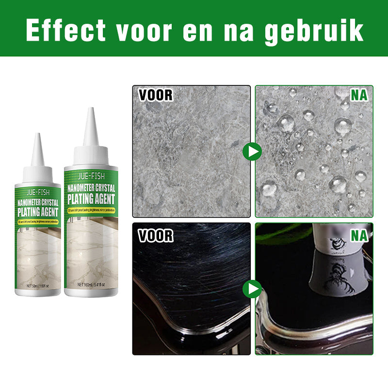 Coating van stenen nano kristallen