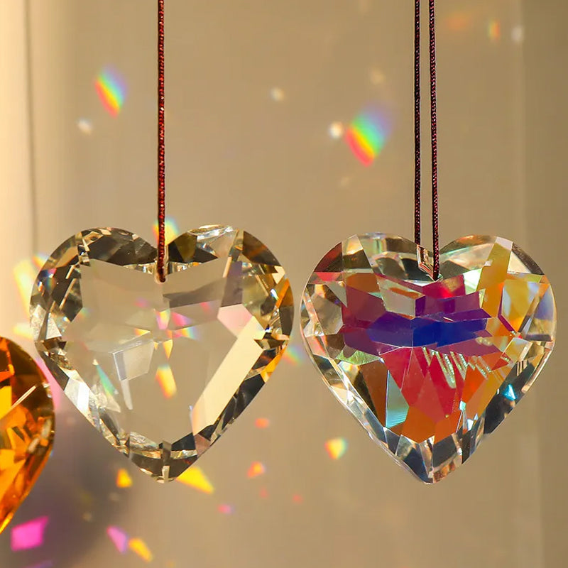 Opknoping Hart Suncatcher Prisma Ambachten