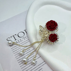 Metalen haarspeld kwastje haarclip