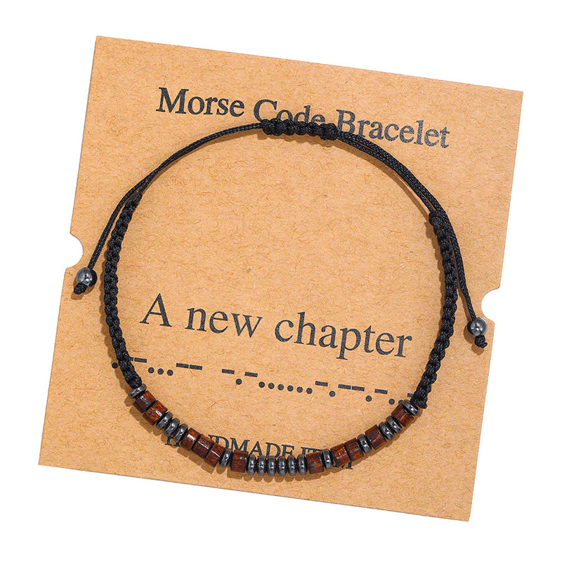 Morse code paar armband