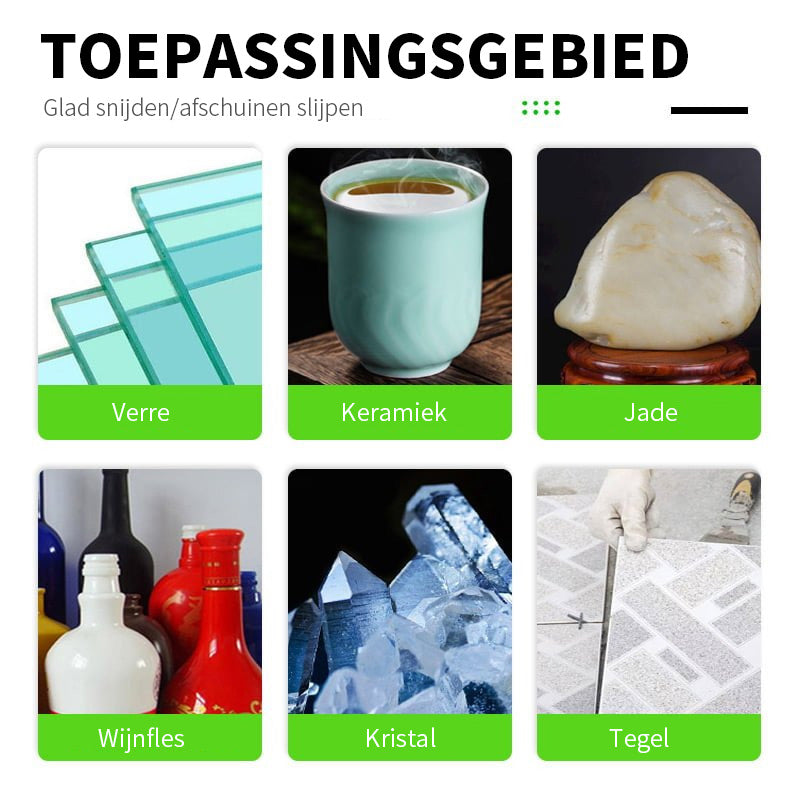 Glasdoor slijp schijf