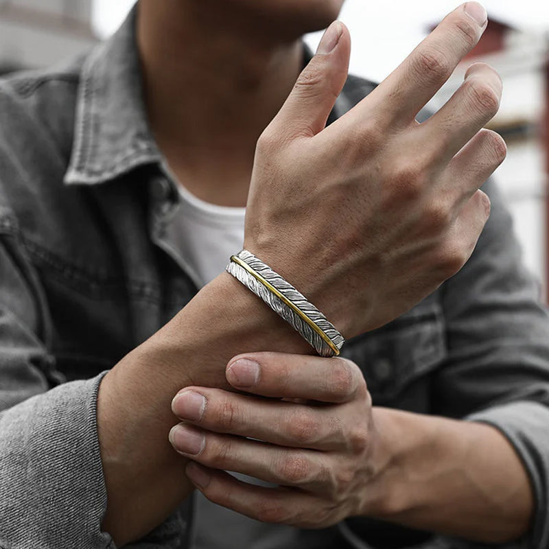 Vintage veren armband