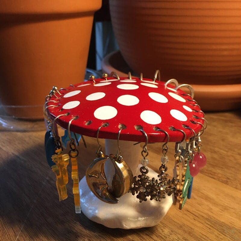Leuke Paddestoel Oorbel Houder