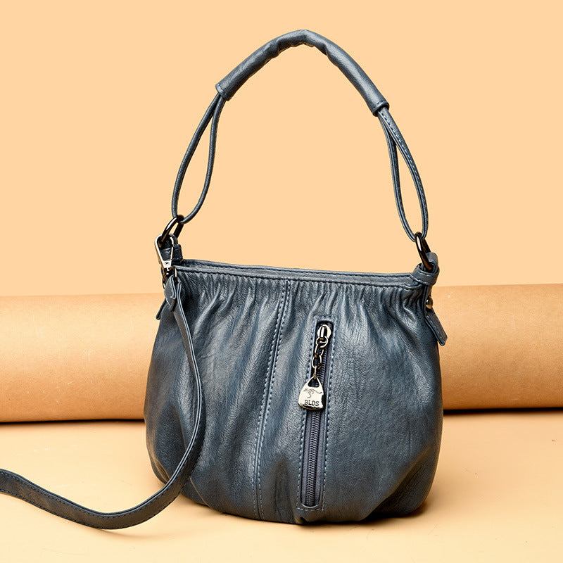 Schoudertas voor dames met retro textuur