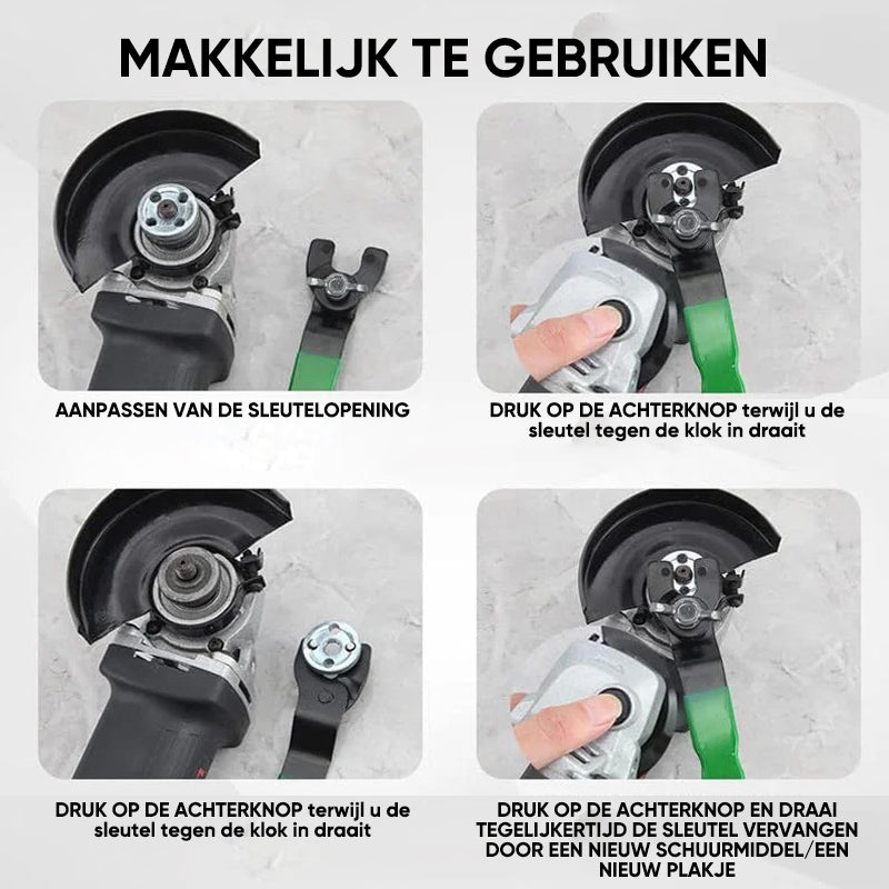 Verstelbare verdikte slijpsleutel