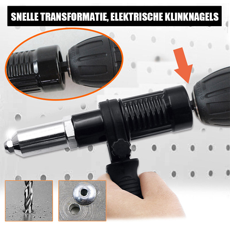 Professionele klinknagelpistooladapterset 🛠Met 4 stuks verschillende mondstukbouten