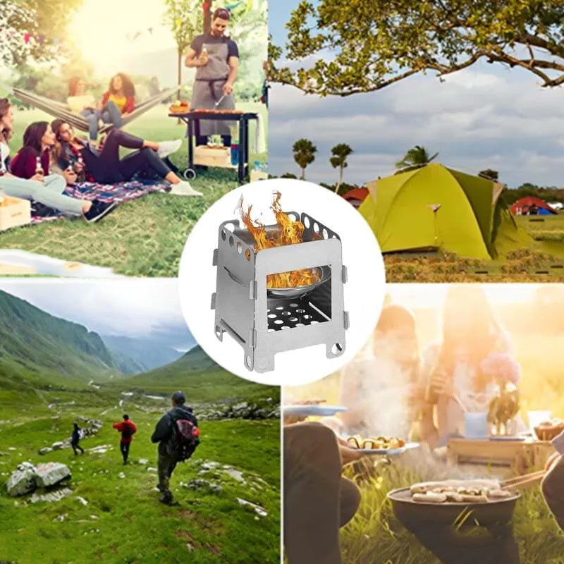 Draagbare BBQ-grillset