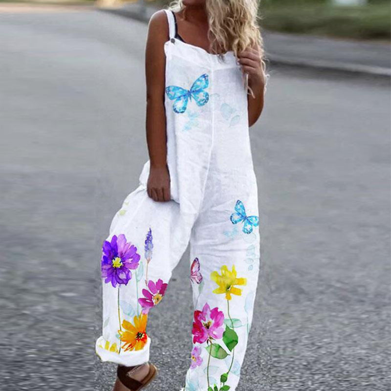 losse jumpsuit van katoen linnen