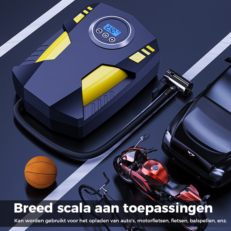 Draagbare luchtpomp met digitaal display