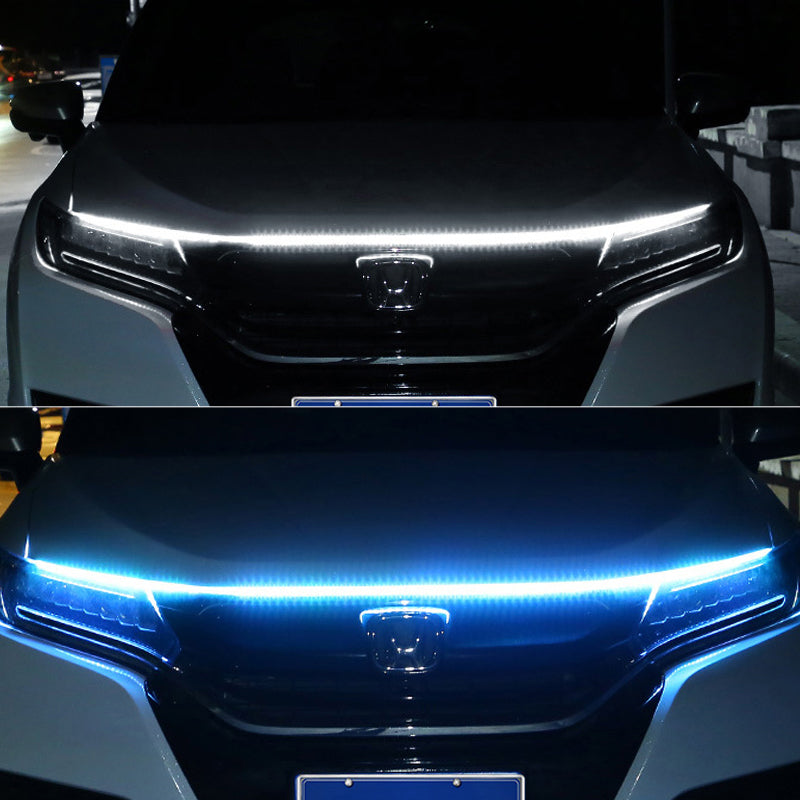 Dynamische LED-strip voor autokap