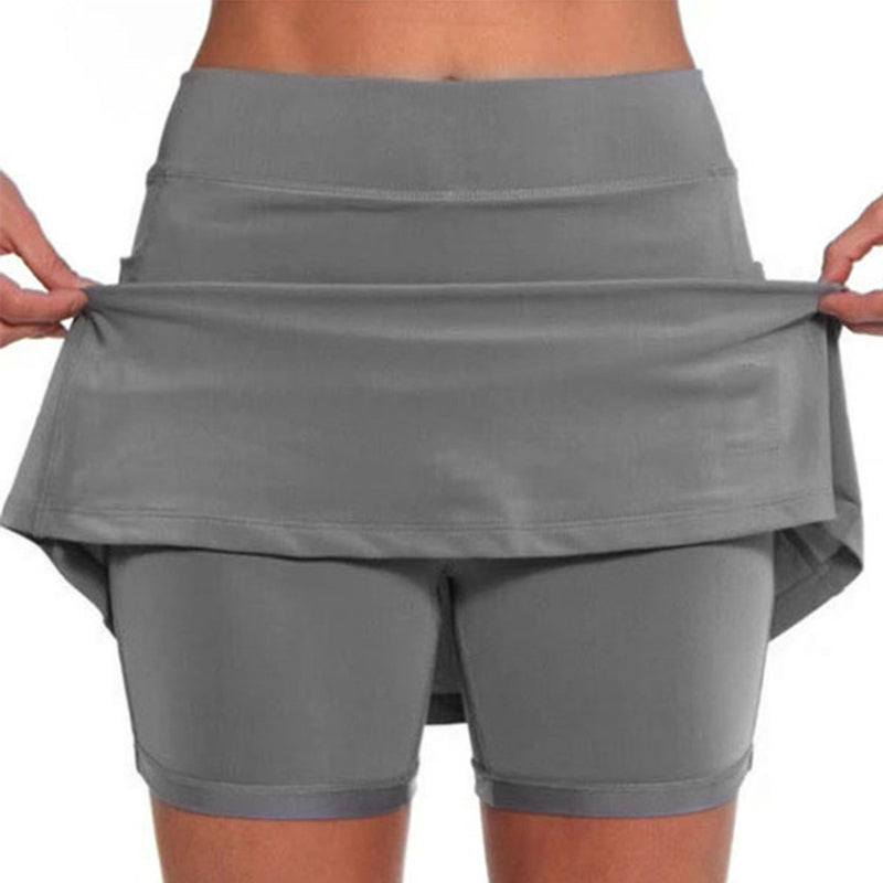 Effen gekleurde culotte met medium taille