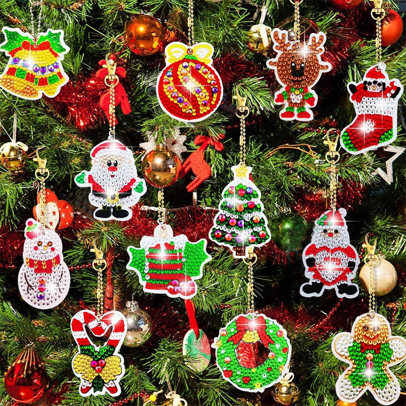 Kerst diamant schilderij sticker kit