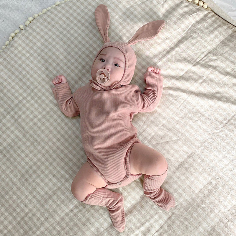 Bunny oren babybody met lange mouwen