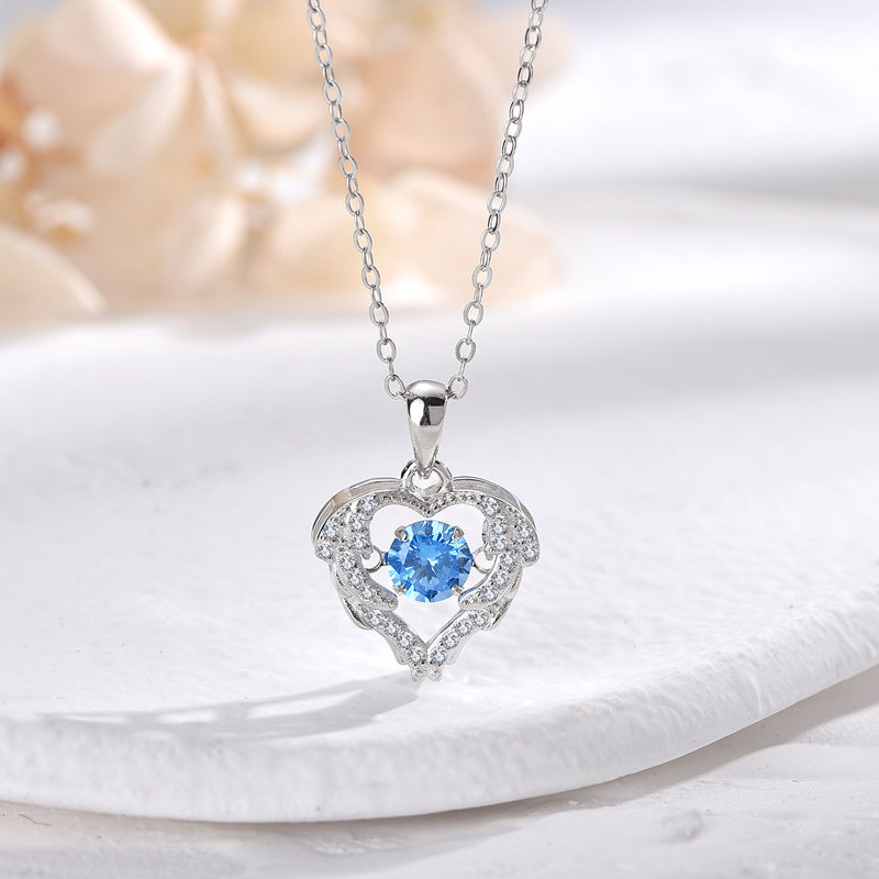 Sprankelende zirkonia hart ketting