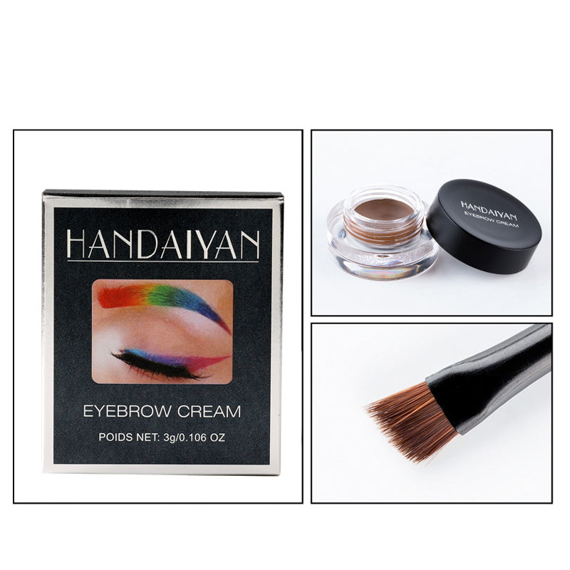 Multifunctionele vierkante wenkbrauwborstel en wenkbrauwcrème