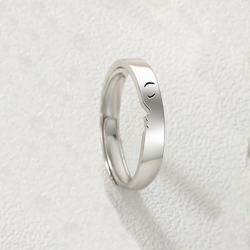 One Kiss Sterling Silver Couple Rings Valentijnsdag Cadeau gids