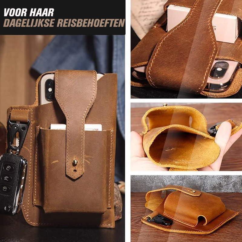 Herentas met retro riem en taille