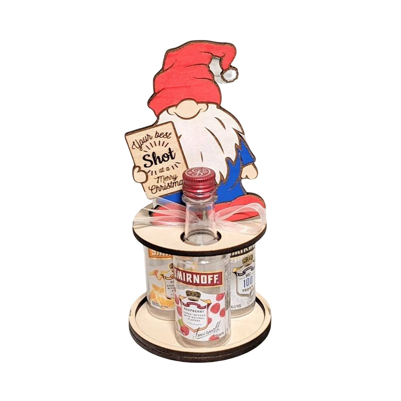 Kerst mini-wijnfleshouder