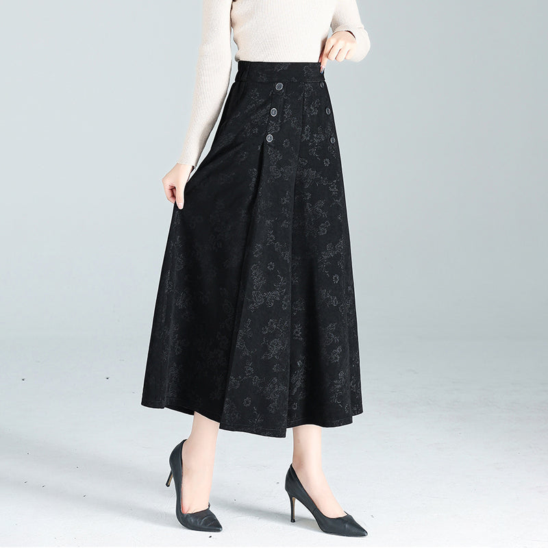 Broek met wijde pijpen en hoge taille