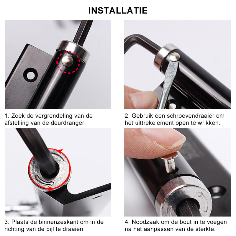 Automatische deur zelfsluitende scharnier