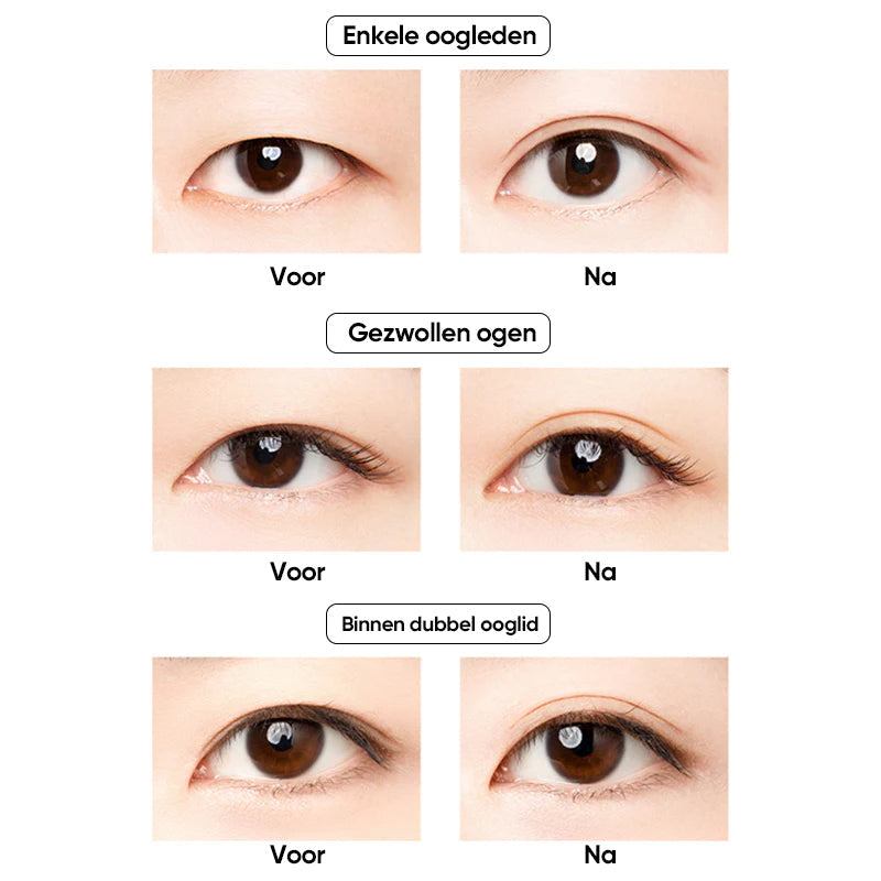 Set onzichtbare ooglidstrips