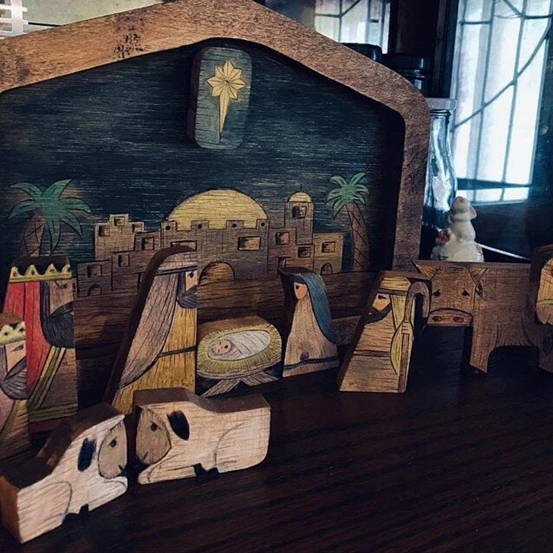 Houten Jezus puzzels set