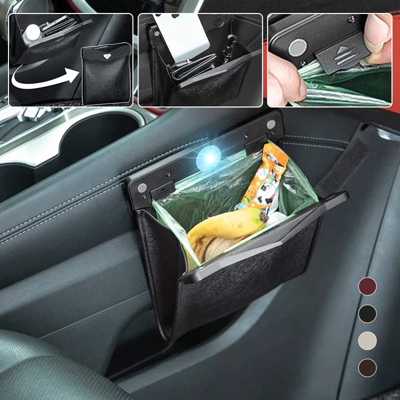 Waterdichte auto lederen prullenbak