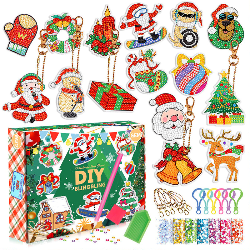 Kerst diamant schilderij sticker kit